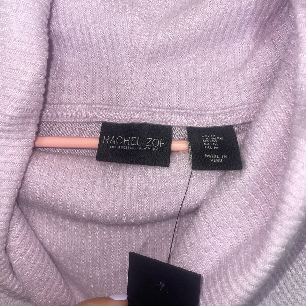Rachel Zoe Cowl Neck Lavender Purple Lightweight Sweater NWT Medium - Picture 2 of 5